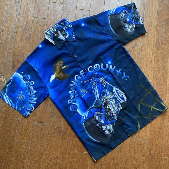 Orange County Choppers All Over Print Y2K 2000s Shirt - Picture 1 of 4